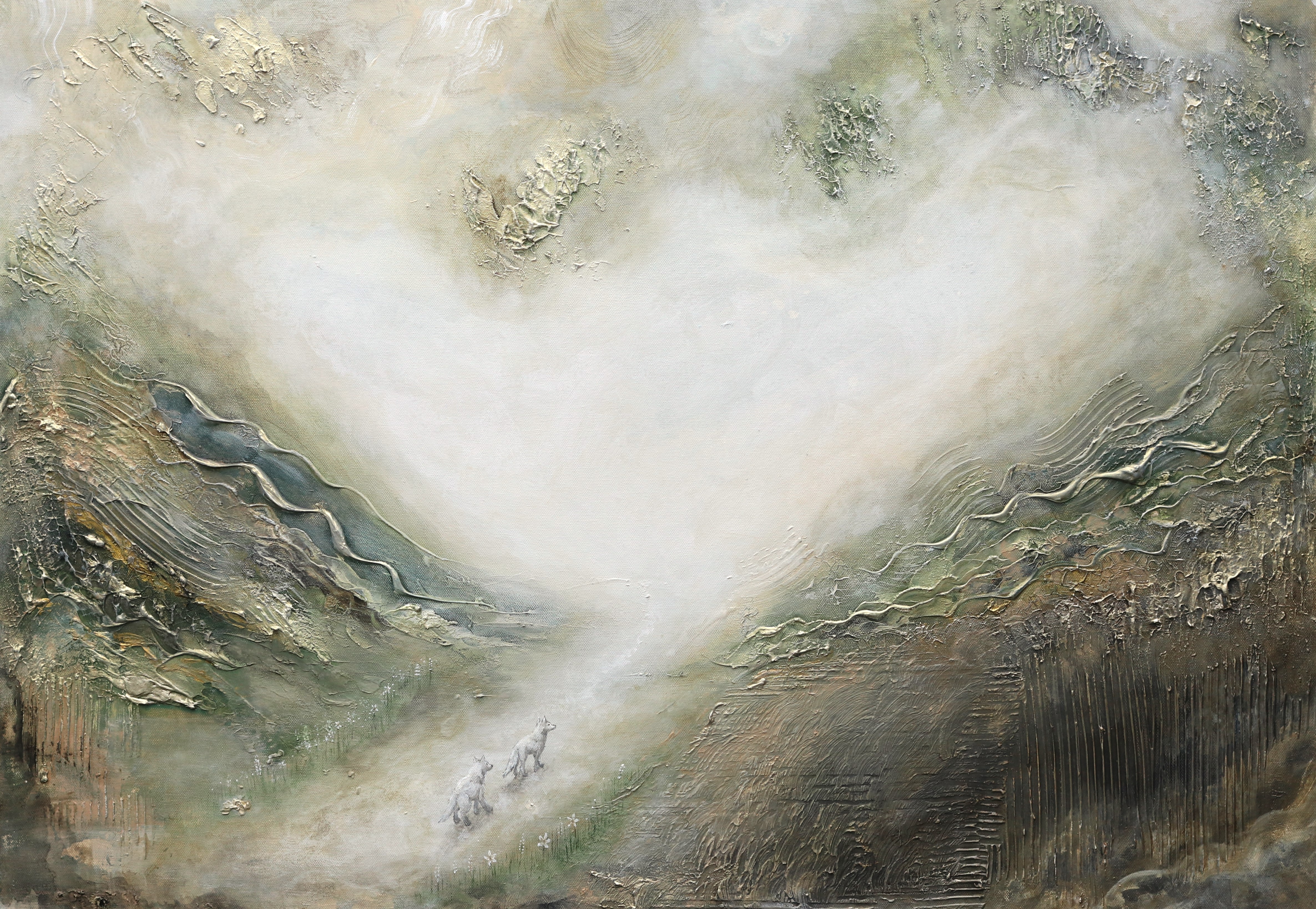 Lonely Together — art print 100x70cm, semi-abstract, Sanna Andersson